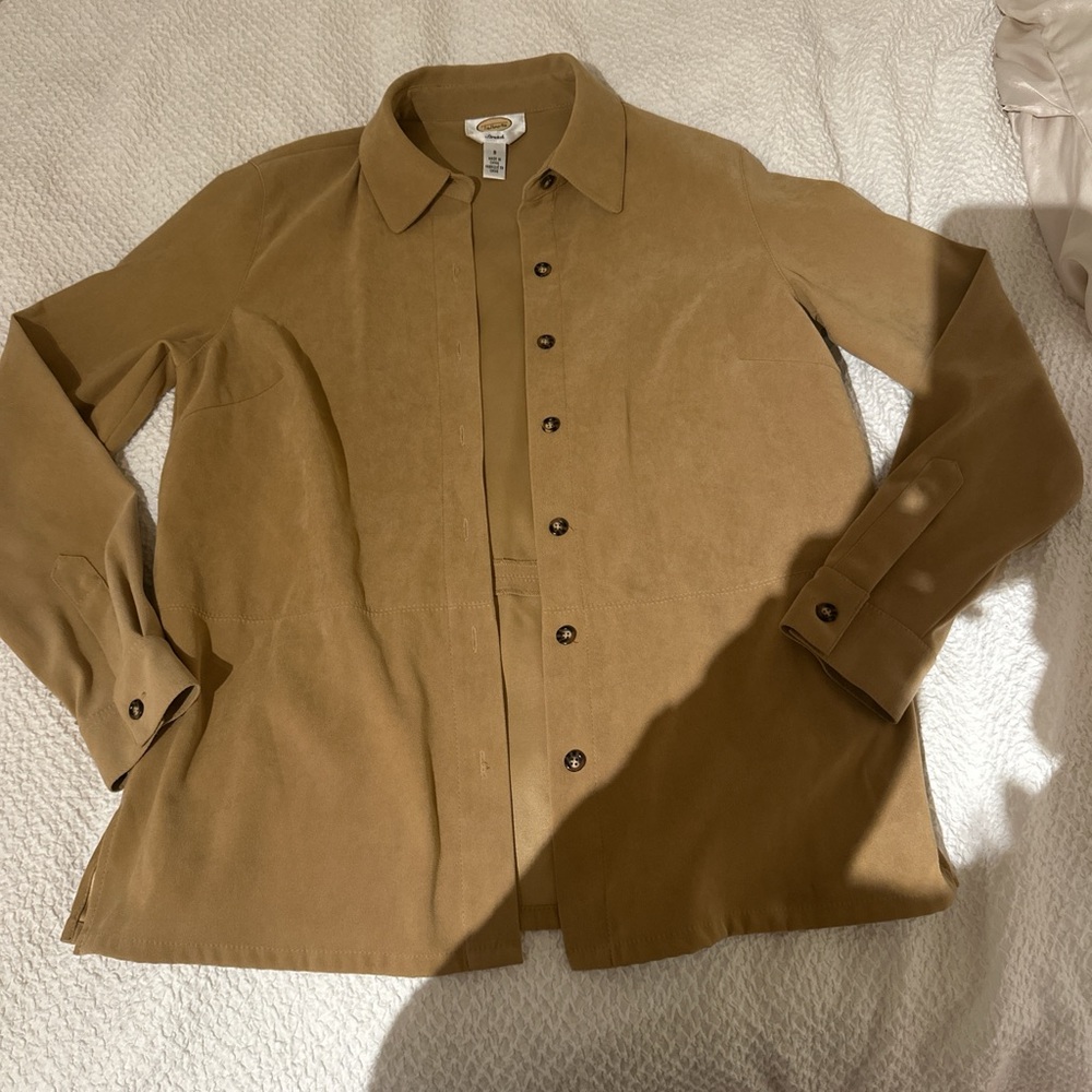 Talbots Camel Button-Up Light Jacket